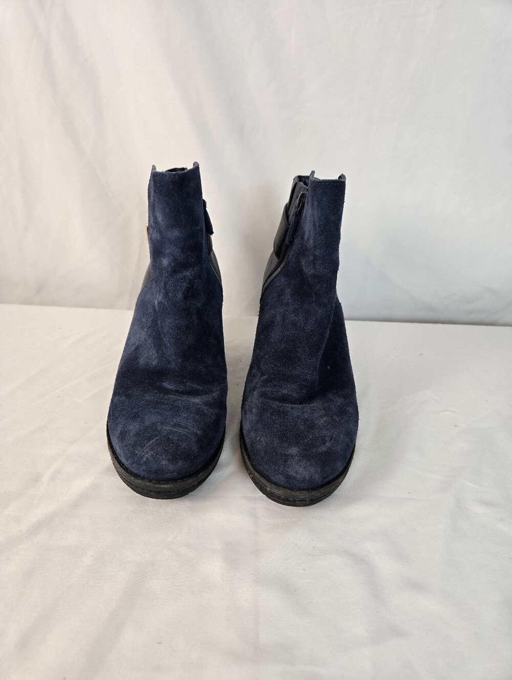 Cole Haan Women's Navy Suede Ankle Boots